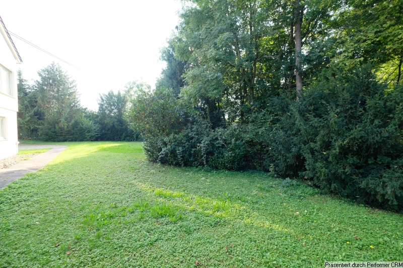 Blick Südwest, Grundstück mit Garten und Wald